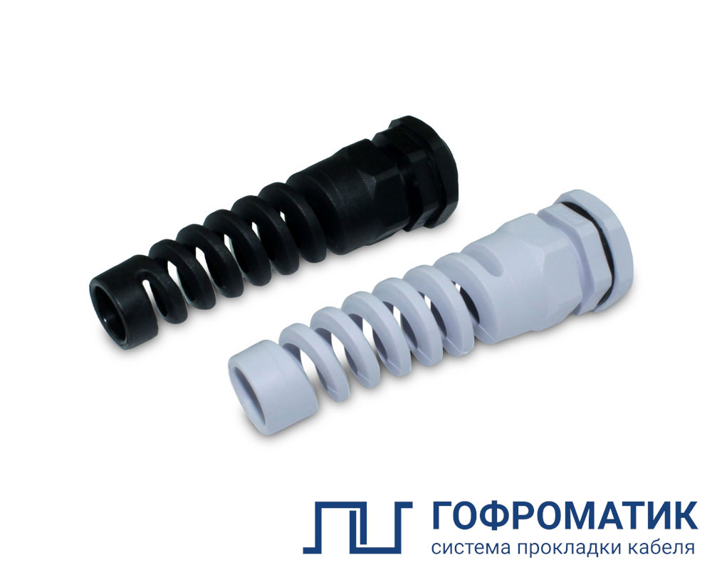 Кабельный ввод ВКС-ПР-PG13.5-12-L9 серый IP68 ГОФРОМАТИК